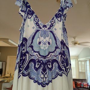 Anthropologie Flutter Sleeve Tank Top